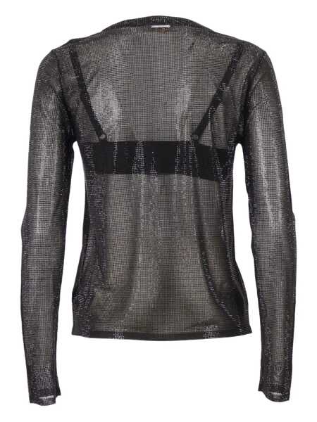 Pulovere casual Michael Kors GEM HT FITTED LS CREW Black   Femei (BM 19210116) 2