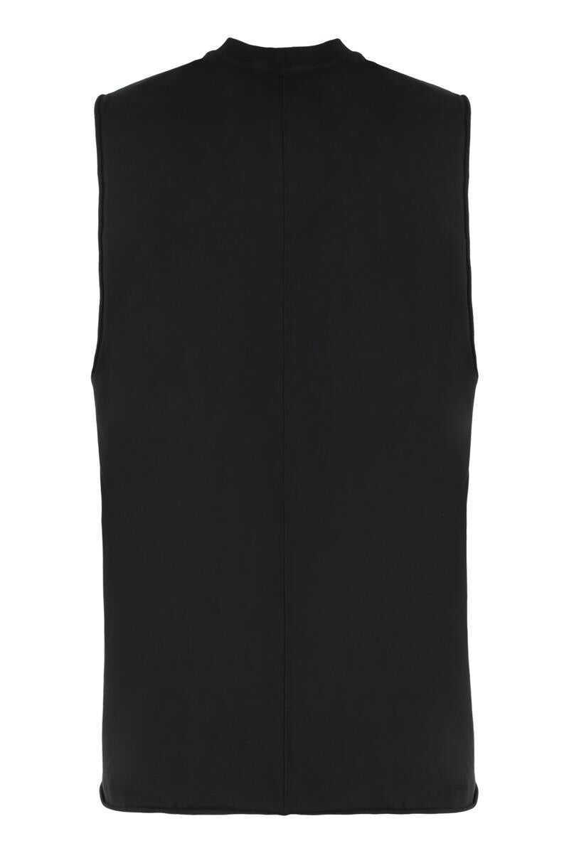 Topuri Rick Owens Rick Owens Tank Top In Cotton Black Barbati (BM 19211283) 2