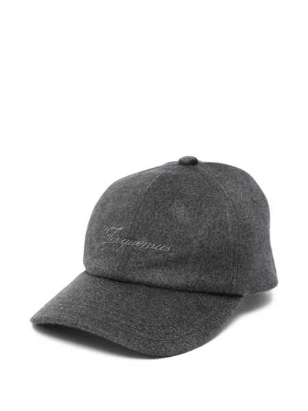 Sepci JACQUEMUS La Casquette Cachemiro Grey Baseball Cap With Logo Lettering Embroidery On The Front In Wool Woman GREY Femei (BM 19211421) 1