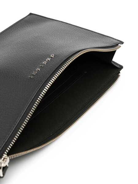 Portofele Orciani Orciani Orciani Black Hammered Leather Clutch Bag Black Barbati (BM 19211433) 5