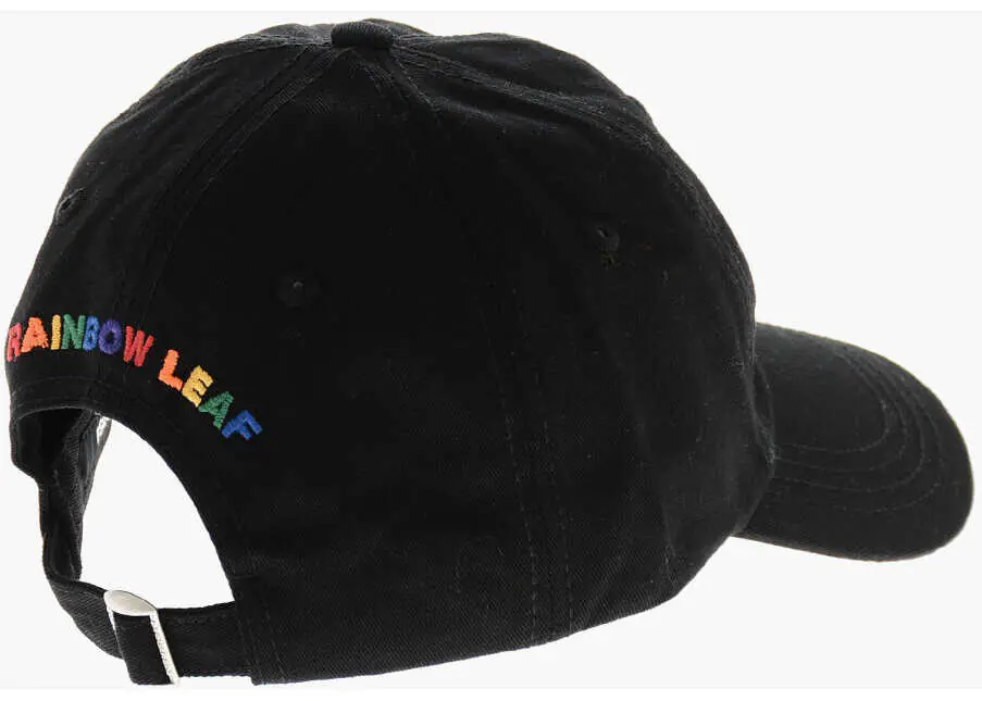 Sepci DSQUARED2 Embroidered Rainbow Leaf Baseball Cap With Logo Black Barbati (BM 19211687) 2