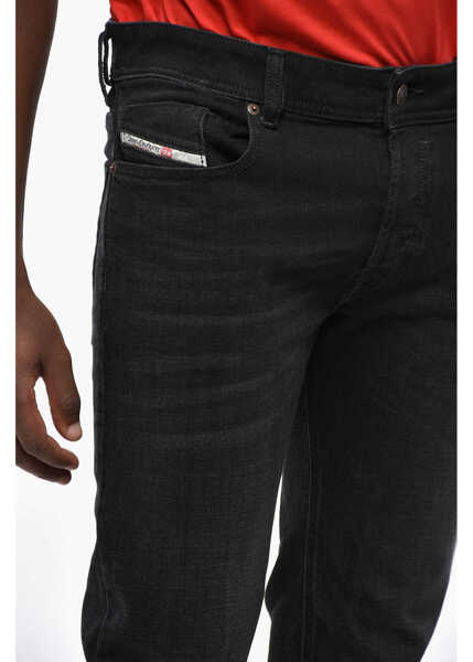 Blugi slim fit Diesel Stretch Cotton Troxer Skinny Fit Denims 15Cm Black Barbati (BM 19211690) 3