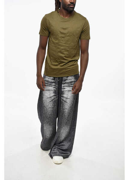 Tricouri Diesel Underwear Set Of 2 Cotton Jersey Crew-Neck T-Shirt Black Barbati (BM 19211702) 4