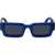 Off-White Solid Color Lecce Rectangular Sunglasses Blue