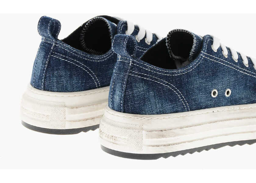 Sneakers DSQUARED2 Denim Berlin Sneakers With Rubber Toe Blue Barbati (BM 19211768) 2