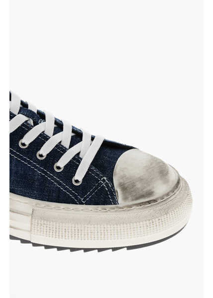 Sneakers DSQUARED2 Denim Berlin Sneakers With Rubber Toe Blue Barbati (BM 19211768) 4