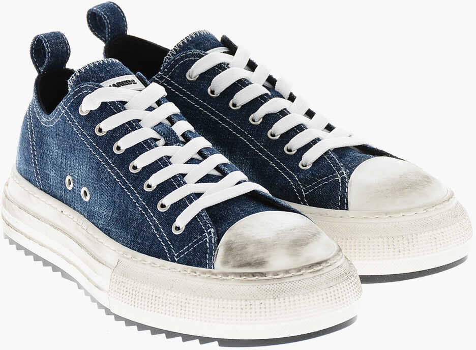 Sneakers DSQUARED2 Denim Berlin Sneakers With Rubber Toe Blue Barbati (BM 19211768) 1