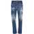 DSQUARED2 Vintage Effect Stretch Denim 642 Jeans 19Cm Blue