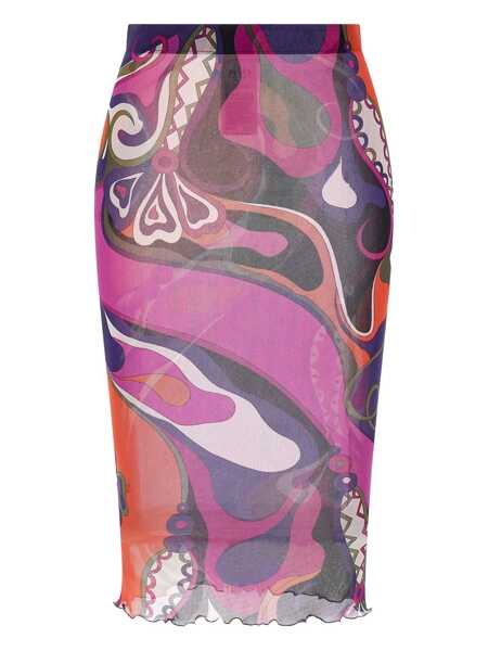 Fuste casual PUCCI Orchidee skirt Purple Femei (BM 19211811) 2