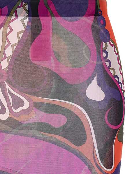 Fuste casual PUCCI Orchidee skirt Purple Femei (BM 19211811) 4