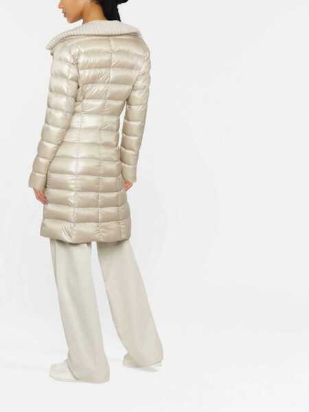 Geci de iarna Herno Long down jacket with wool collar Beige Femei (BM 19211862) 4