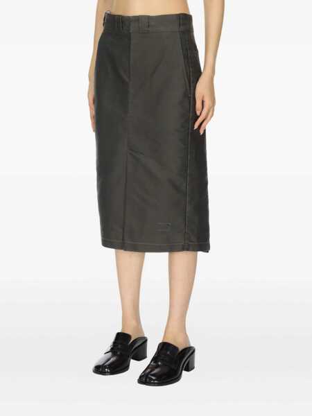 Fuste casual Maison Margiela Cotton midi skirt Grey Femei (BM 19211865) 4