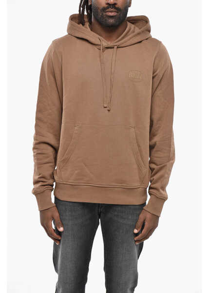 Bluze de trening Diesel Brushed Cotton Hoodie With Embossed Print Brown Barbati (BM 19211876) 1