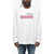 DSQUARED2 Long Sleeved Skater Fit Tee Crew-Neck T-Shirt With Contrasti White