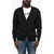 Moschino Couture! V-Neck Virgin Wool Same Old Chic Cardigan Black