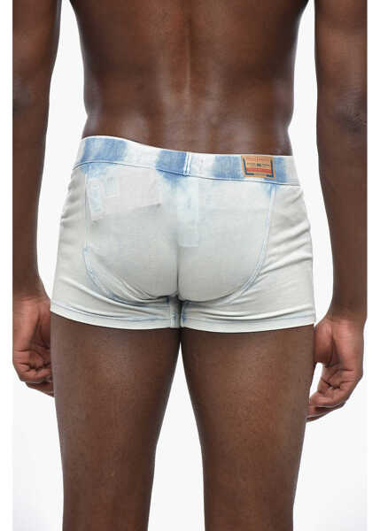 Lenjerie intima Diesel Delav Effect Stretch Cotton Umbx-Damien-H Boxer Blue Barbati (BM 19211945) 2