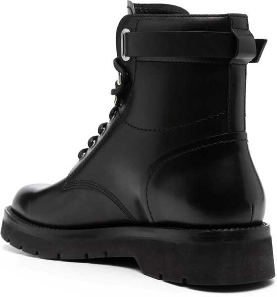 Ghete DSQUARED2 Leather Combat Boots Icon With Internal Zip Black Barbati (BM 19211990) 3