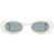 Off-White Solid Color Amalfi Oval Sunglasses White