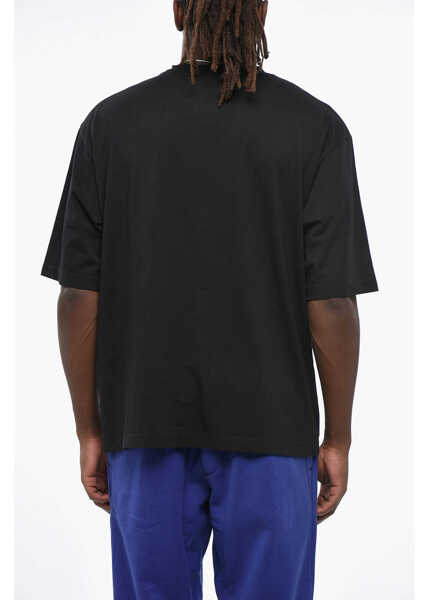 Tricouri DSQUARED2 Crew Neck Atmosphere T-Shirt With Front Print Black Barbati (BM 19212062) 2