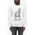 Diesel Crew Neck Brushed Cotton Sweatshirt With Printed Logo White