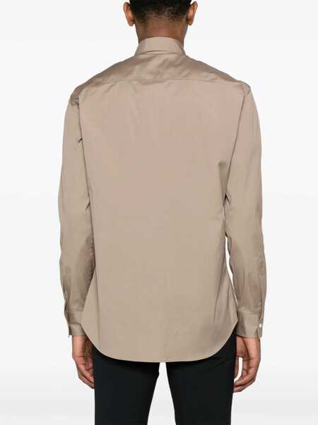 Camasi casual DSQUARED2 Popeline 1995 Shirt With Standard Collar Brown Barbati (BM 19212092) 4