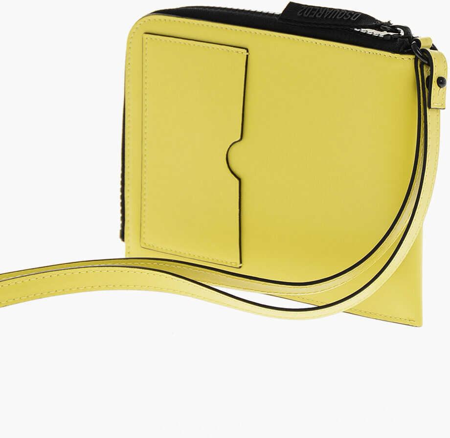 Portofele DSQUARED2 Leather Wallet With Neck Strap Yellow Barbati (BM 19212128) 2