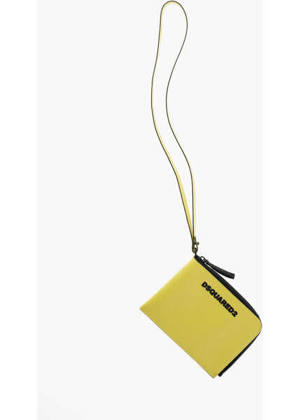 Portofele DSQUARED2 Leather Wallet With Neck Strap Yellow Barbati (BM 19212128) 3