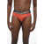 DSQUARED2 Stretch Cotton Brief With Logoed Elastic Band Orange