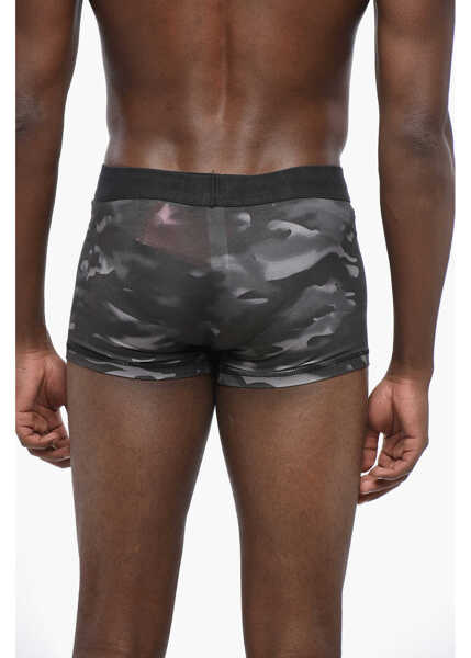 Lenjerie intima Diesel Camouflage Effect Umbx-Damien Boxer With Printed Logo Black Barbati (BM 19212152) 2