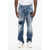 DSQUARED2 Straight Leg Roadie Jeans With Patchwork Details 23Cm Blue