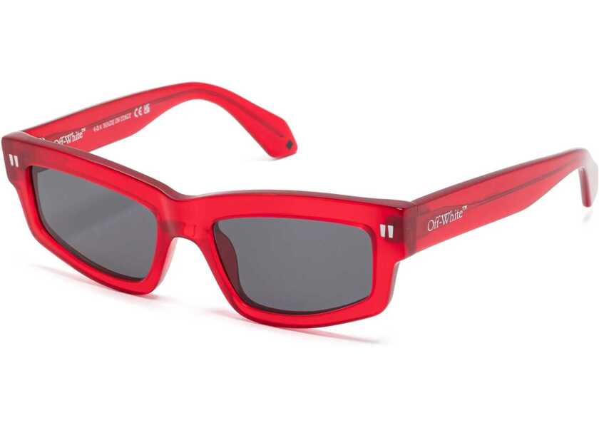 Ochelari de soare Off-White Occhiali Da Sole Rettangolari Miramar A Tinta Unita Red Femei (BM 19212161) 2