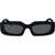 Off-White Oval-Shaped Renton Sunglasses With Golden-Effect Monogram Black
