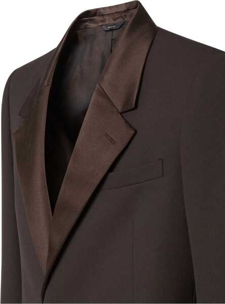 Sacouri Fendi Single-breasted Wool crpe Blazer CAFFE Barbati (BM 19212308) 3