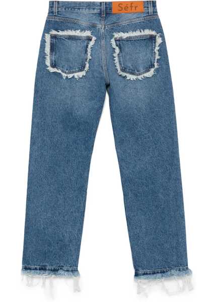 Blugi SFR Frayed Cut Jeans DARK RIVER BLUE Barbati (BM 19212317) 2