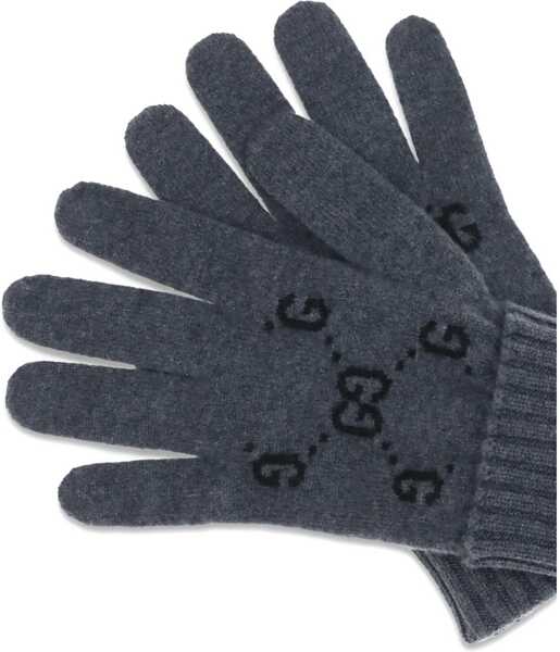 Manusi Gucci Cashmere GG Gloves GRAPHITE/BLACK Barbati (BM 19212344) 3