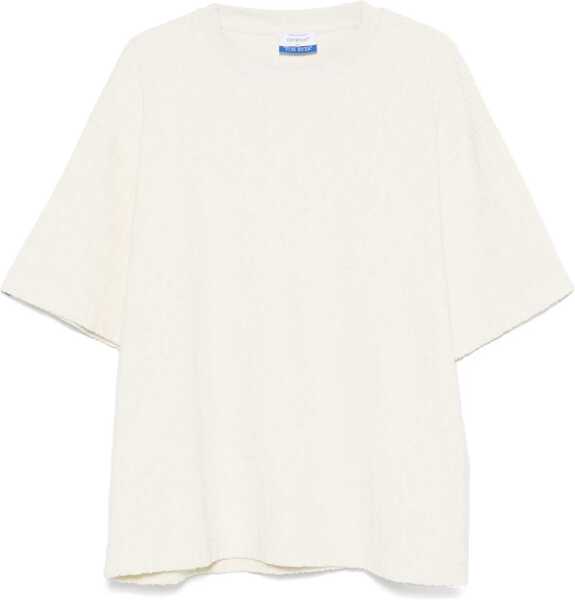 Tricouri Off-White Crew Neck Short-Sleeve T-shirt with all-Over Logo CREAM - CREAM Barbati (BM 19212347) 1