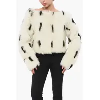 Bluze Off-Shoulder Eco-Fur Top Femei