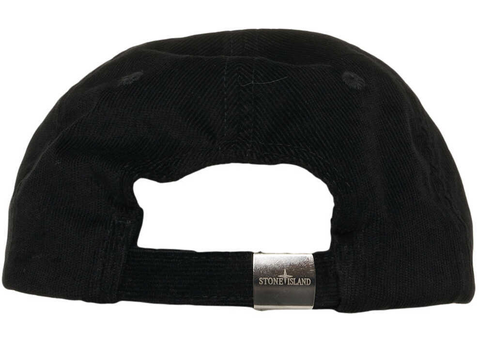 Sepci Stone Island Corduroy baseball cap Black Barbati (BM 19212581) 4