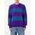 Howlin' Howlin' Shaggy Bear Chunky Striped Wool Sweater PURPLE HAZE