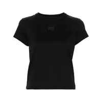 Tricouri Alexander Wang Black Short-Sleeve T-Shirt With Logo Femei