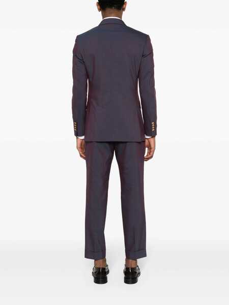 Sacouri REVERES 1949 Blue Double-Breasted Blazer With Pointed Reverses In Wool And Cotton Blend Man BLUE Barbati (BM 19214442) 4