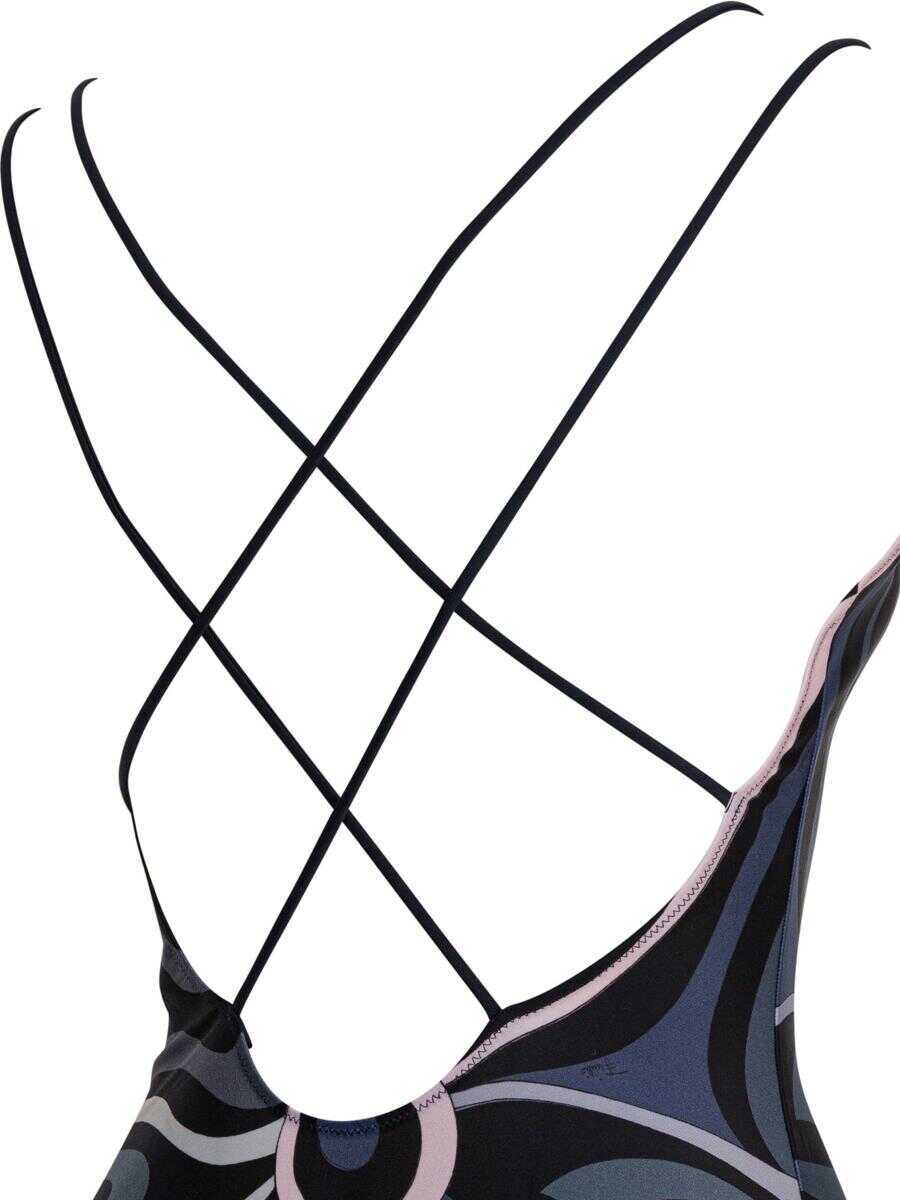 Costume de baie PUCCI Pucci One-Piece Swimsuit With Print Black Femei (BM 19214469) 4