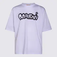 Tricouri Marni White Cotton T-Shirt Barbati