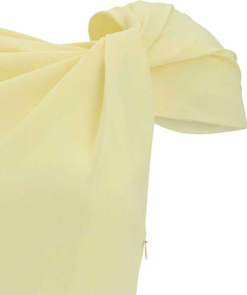 Rochii Givenchy Draped Midi Cady Dress BUTTER Femei (BM 19217366) 3