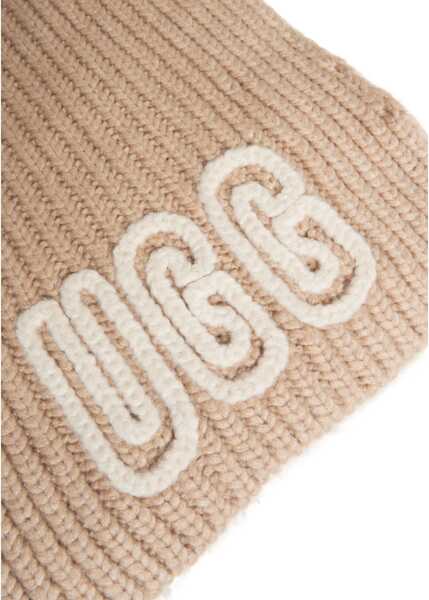 Esarfe UGG Scarf with logo embroidery Beige Femei (BM 19217636) 3