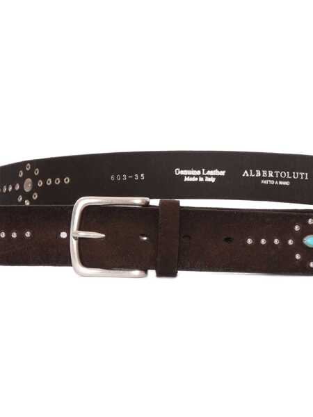 Curele Alberto Luti BIG VINTAGE SUEDE  STUD Brown Barbati (BM 19220520) 3