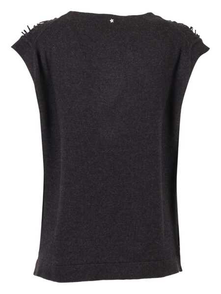 Veste casual Lorena Antoniazzi KNIT VEST Black   Femei (BM 19220604) 2