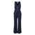7 For All Mankind WIDE LEG TAILORED JUMPSUIT Dark Rinse with Self Belt Blue