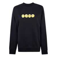 Pulovere Barrow Barrow Black Sweatshirt With Embroidered Emoji Barbati
