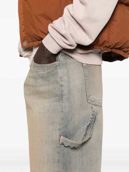 Blugi BARROW Barrow Barrow Wide Denim Jeans Vintage Effect BLUE Barbati (BM 19222578) 5